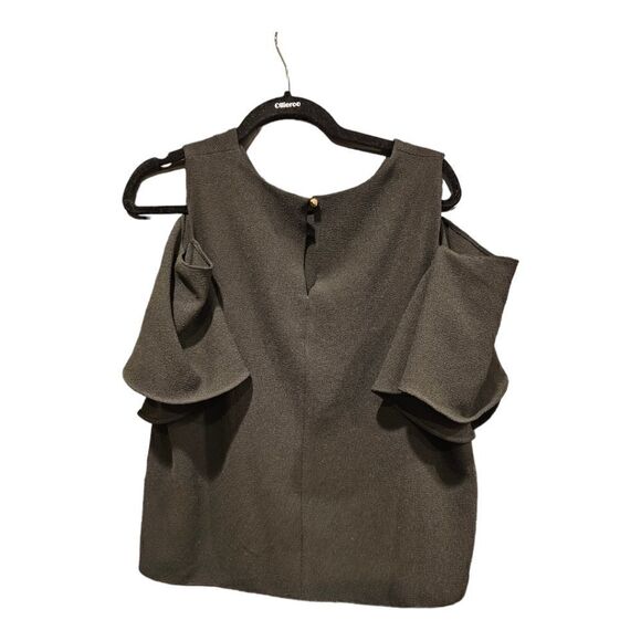 ASOS Black Cold Shoulder Top - Size 14 - Picture 2 of 7